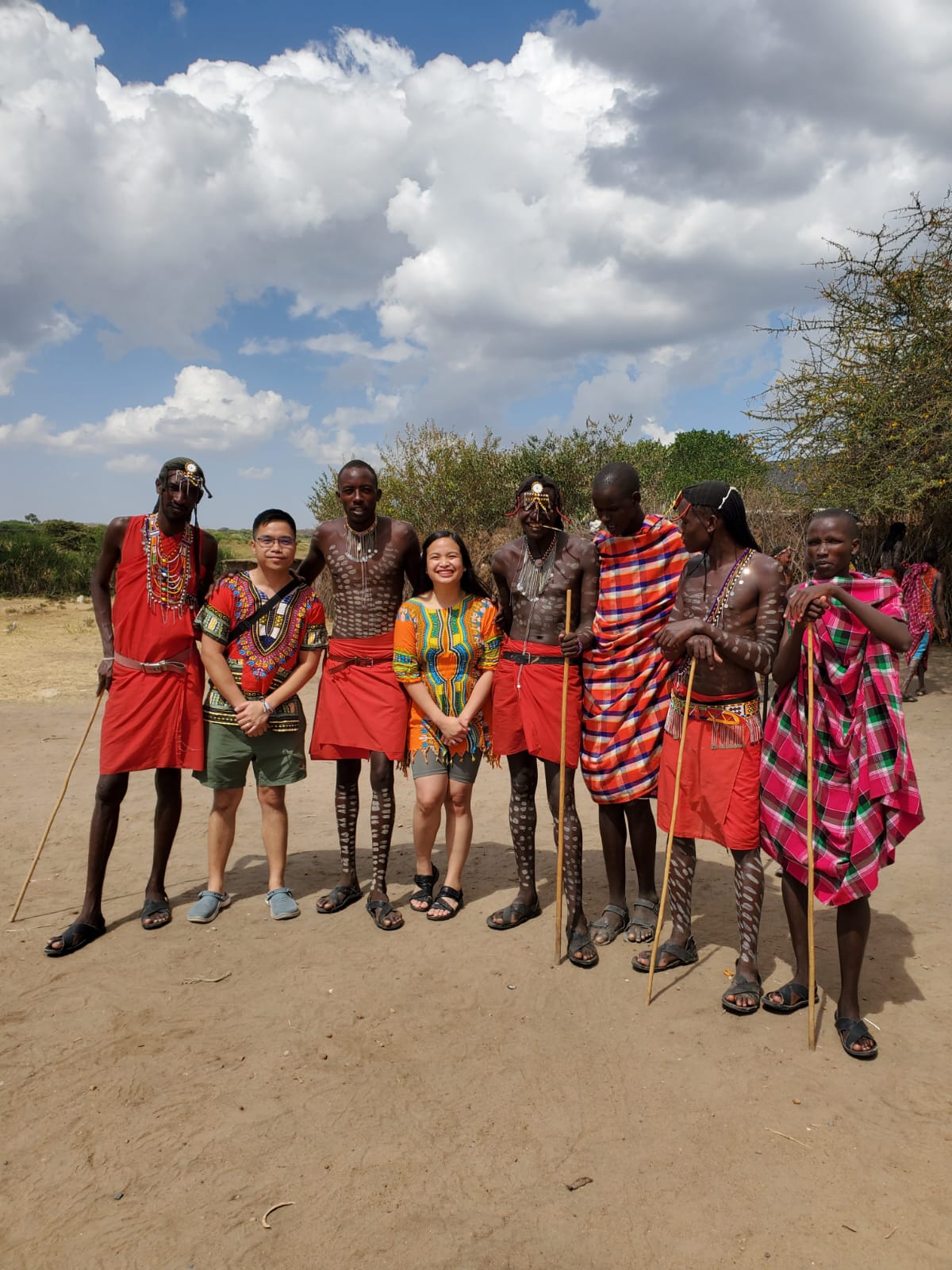 With Masai Mara Tribe at Kenya